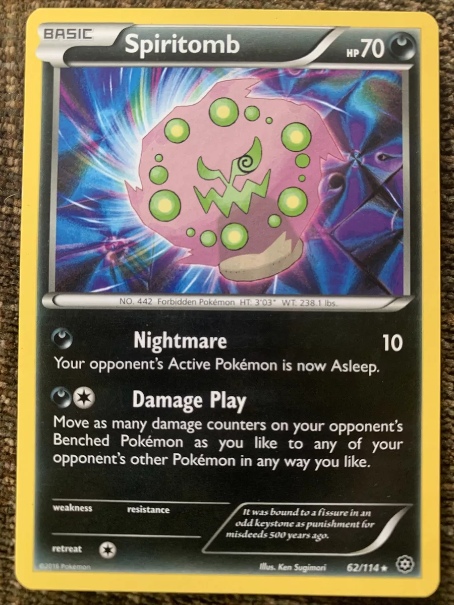 Pokémon TCG Spiritomb Steam Siege 62/114 Reverse Holo Rare