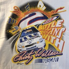VTG NASCAR Rusty Wallace Mens XL Miller Lite Battle Begins Rusty  s World TShirt