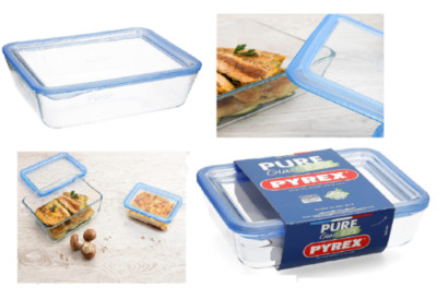 Pyrex Behälter mit Glasdeckel Rechteckig Lebensmittel Kochen Aufbewahrung Aufbewahrung
