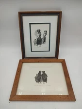 2 JO KO Joe Koch Amish Art Prints Three Generations Young Mothers Framed Matted 