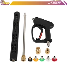 Pressure Washer Gun w/Extension Wands Swivel Quick Connect M22-14mm 3/8" 4500psi