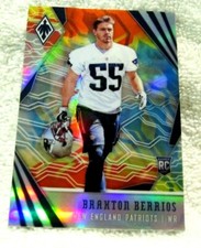 Braxton Berrios RC 2018 Panini Phoenix Clr Burst Refractor Rookie!Patriots WR RC