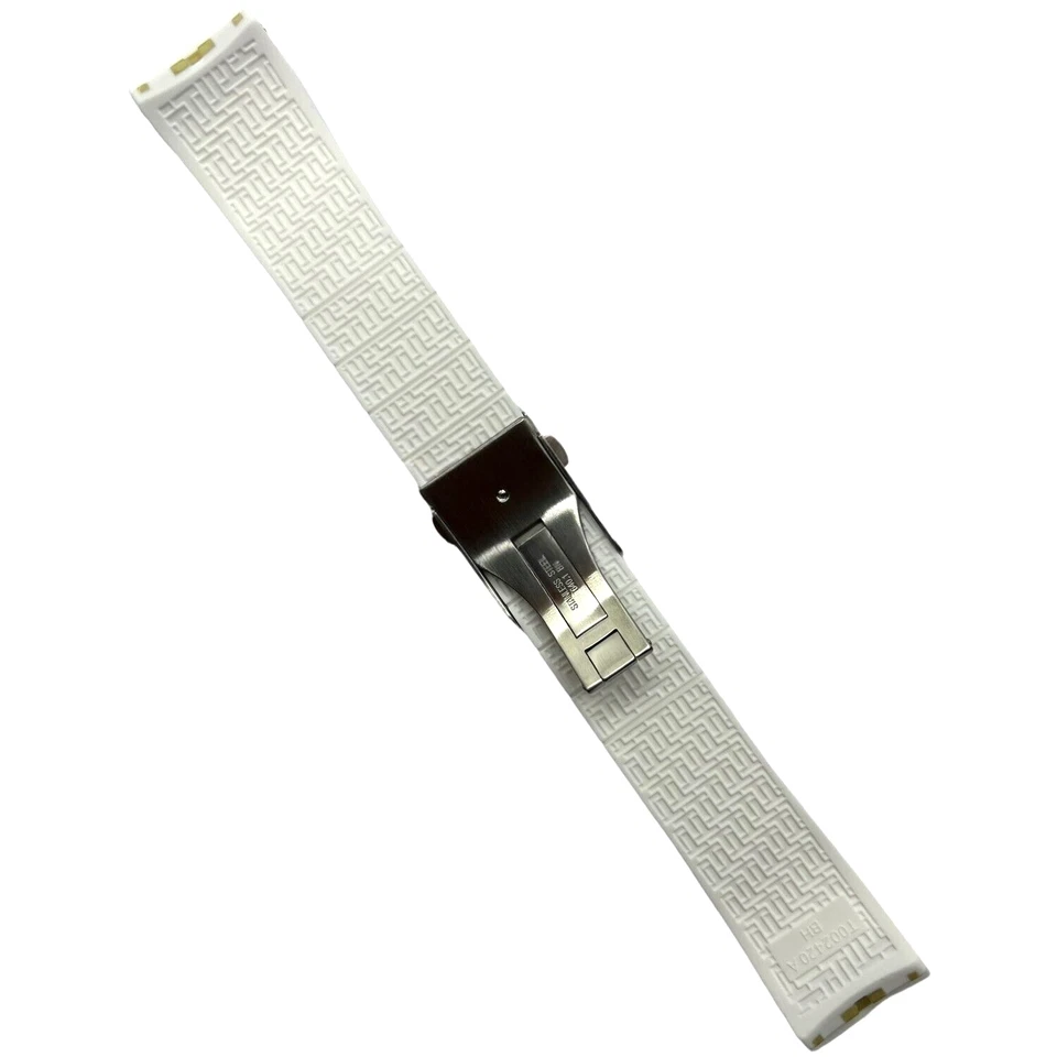 TISSOT - BRACELET - STAINLESS STEEL FOLDING CLASP - RUBBER - WHITE - 23MM - Image 2 of 4