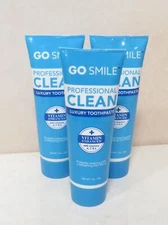 GO SMILE PROFESSIONAL CLEAN LUXURY TOOTHPASTE 1 OZ LOT OF 3