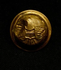 Vintage U.S Eagle Brass Uniform Button Tin Back