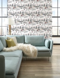 York Tres Chic Classic Contemporary Black White Euro Scenic Paris