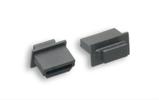 HDMI Port Male Dust Cover Port Protectors, Black, 10-Pack