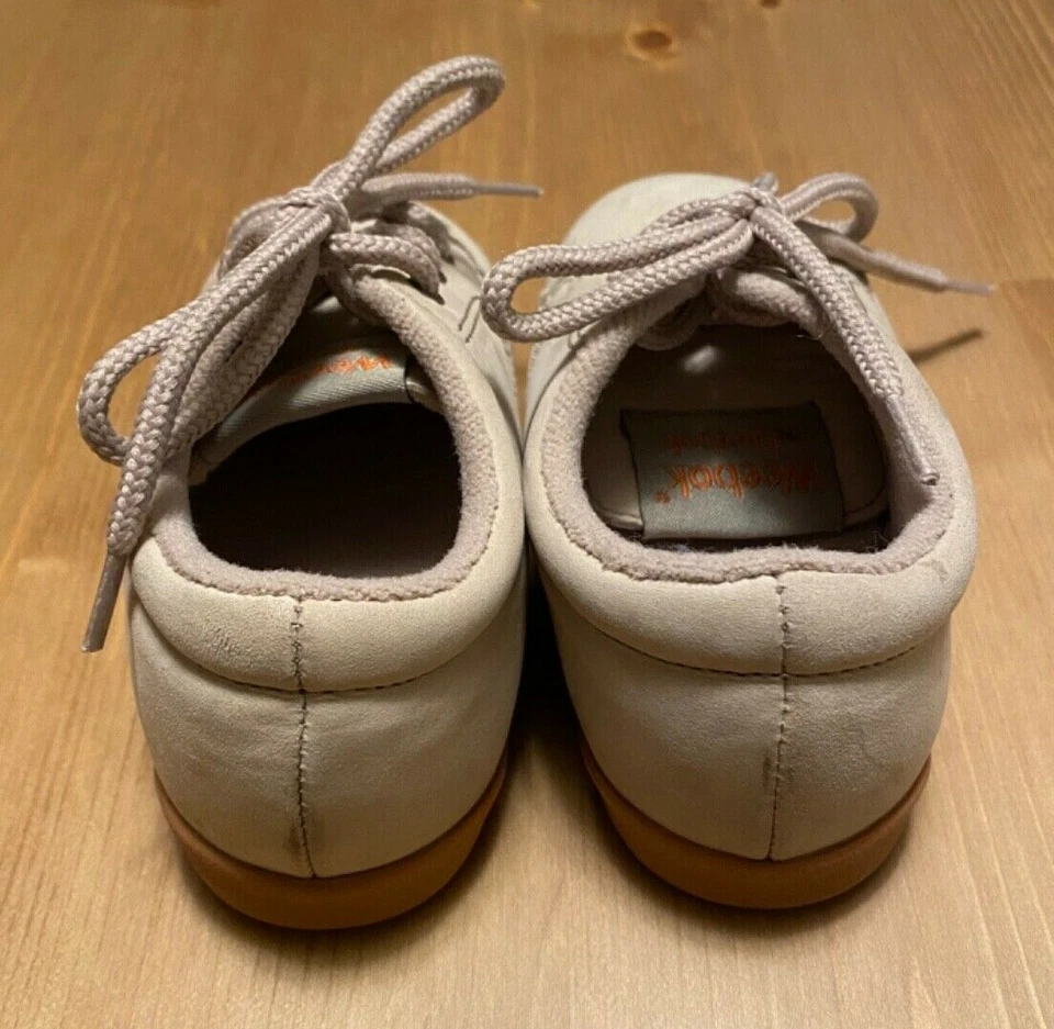 Sapato Oxford Vintage Bebê Weebok Reebok Bege com Cadarço Tamanho 7.5 - Imagem 3 de 4