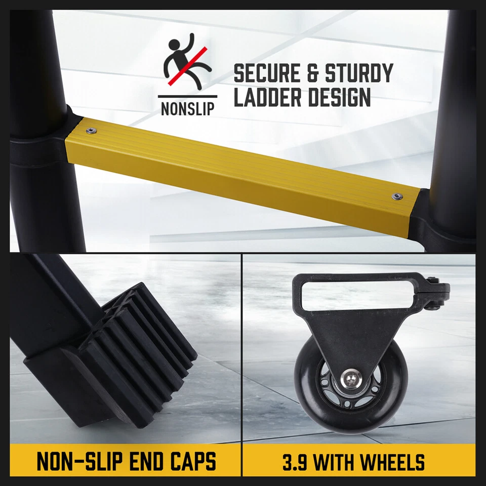 2.3/2.7/3.5/3.9 Telescope Folding Ladder Aluminium Alloy Extension Step Portable - image 3 of 4