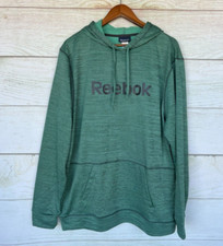 Reebok Training Hoodie Sweatshirt Mens XLarge Green Pullover French Terry New