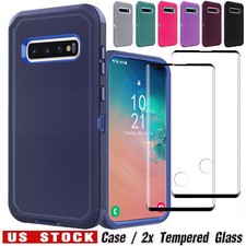 For Samsung Galaxy S10/S10 /S10e Rugged Hybrid Phone Case Cover Screen Protector