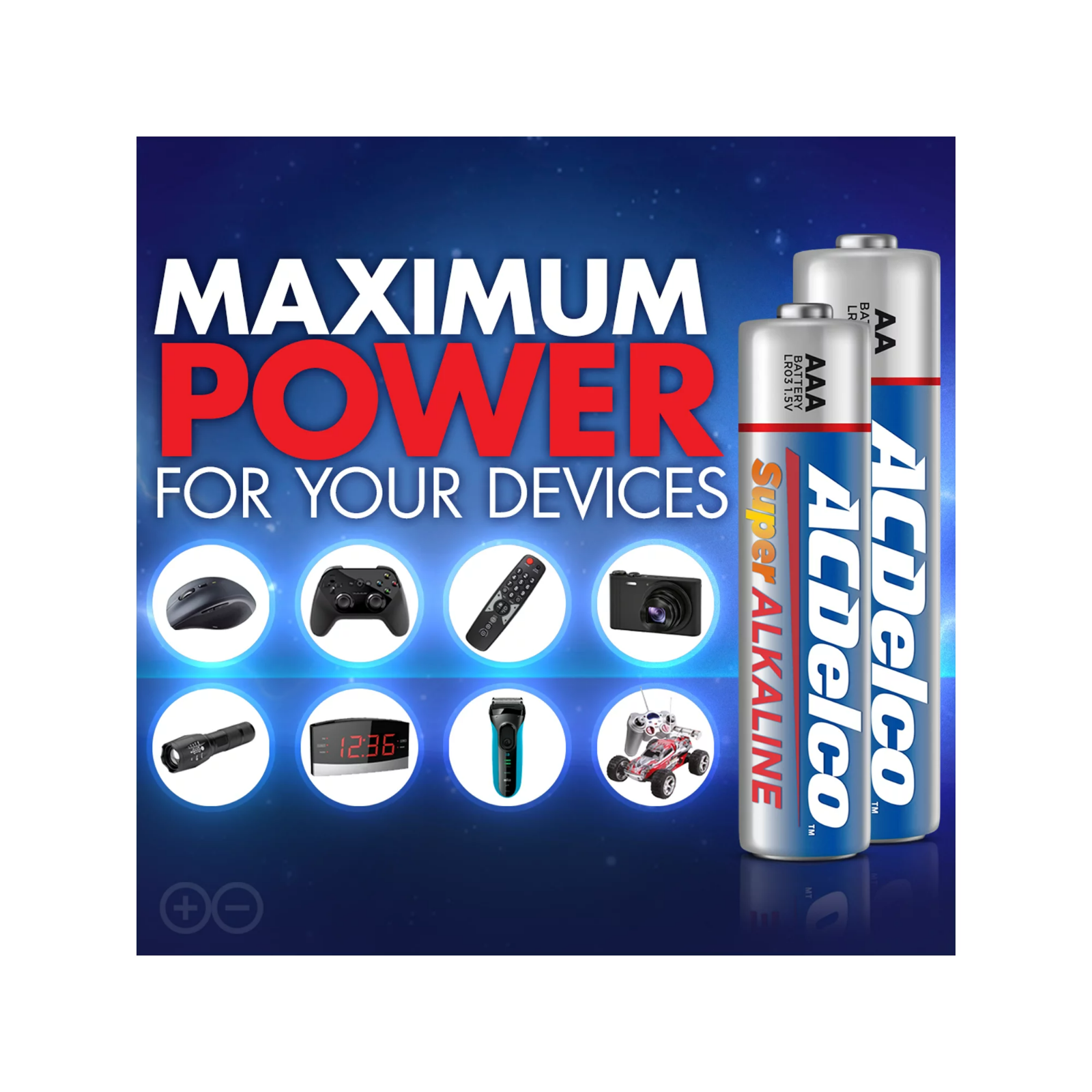 AA and AAA Batteries, 48Count Combo Pack Alkaline Battery, 24 Count