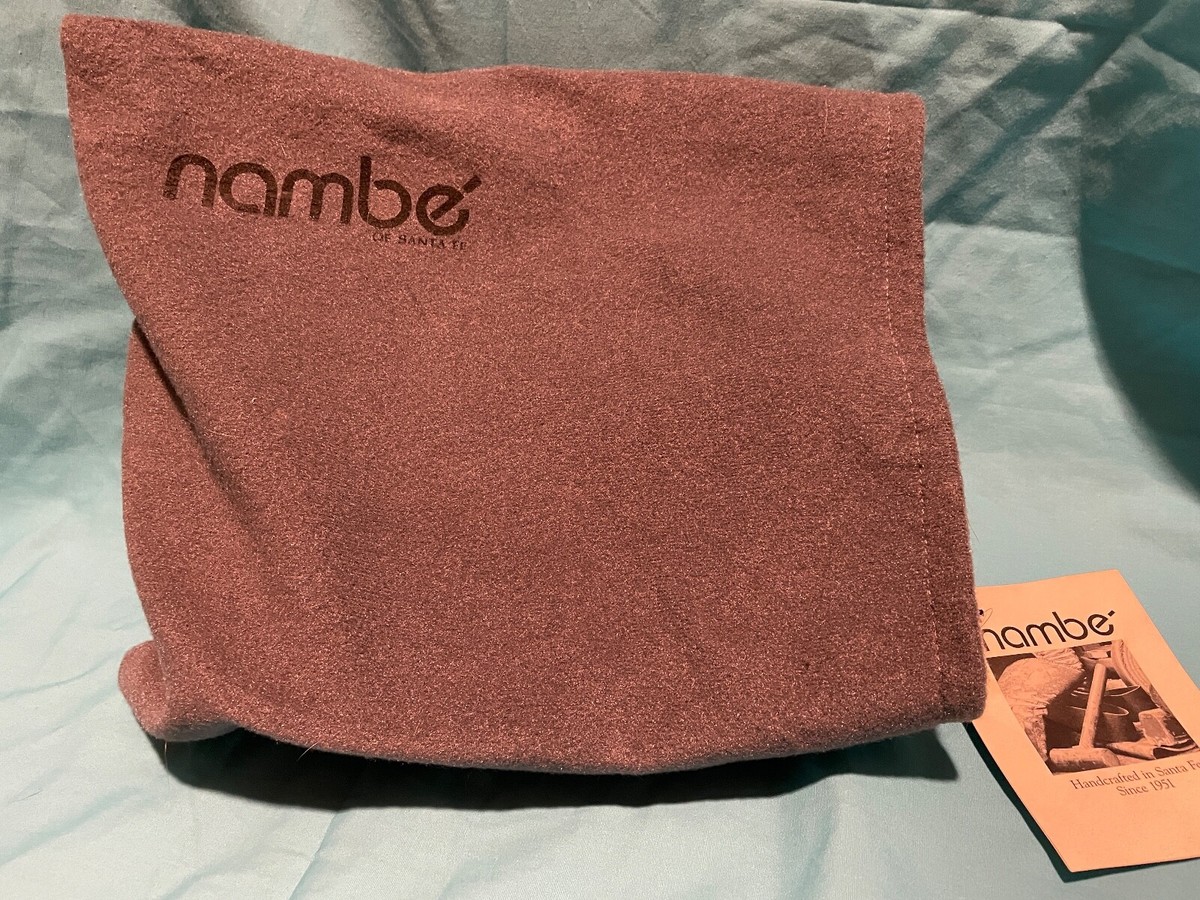 ナタリーレテ　BOUCHERIES Vintage Nambe 527 Metal Allow Tri Corner Bowl with Bag Pouch