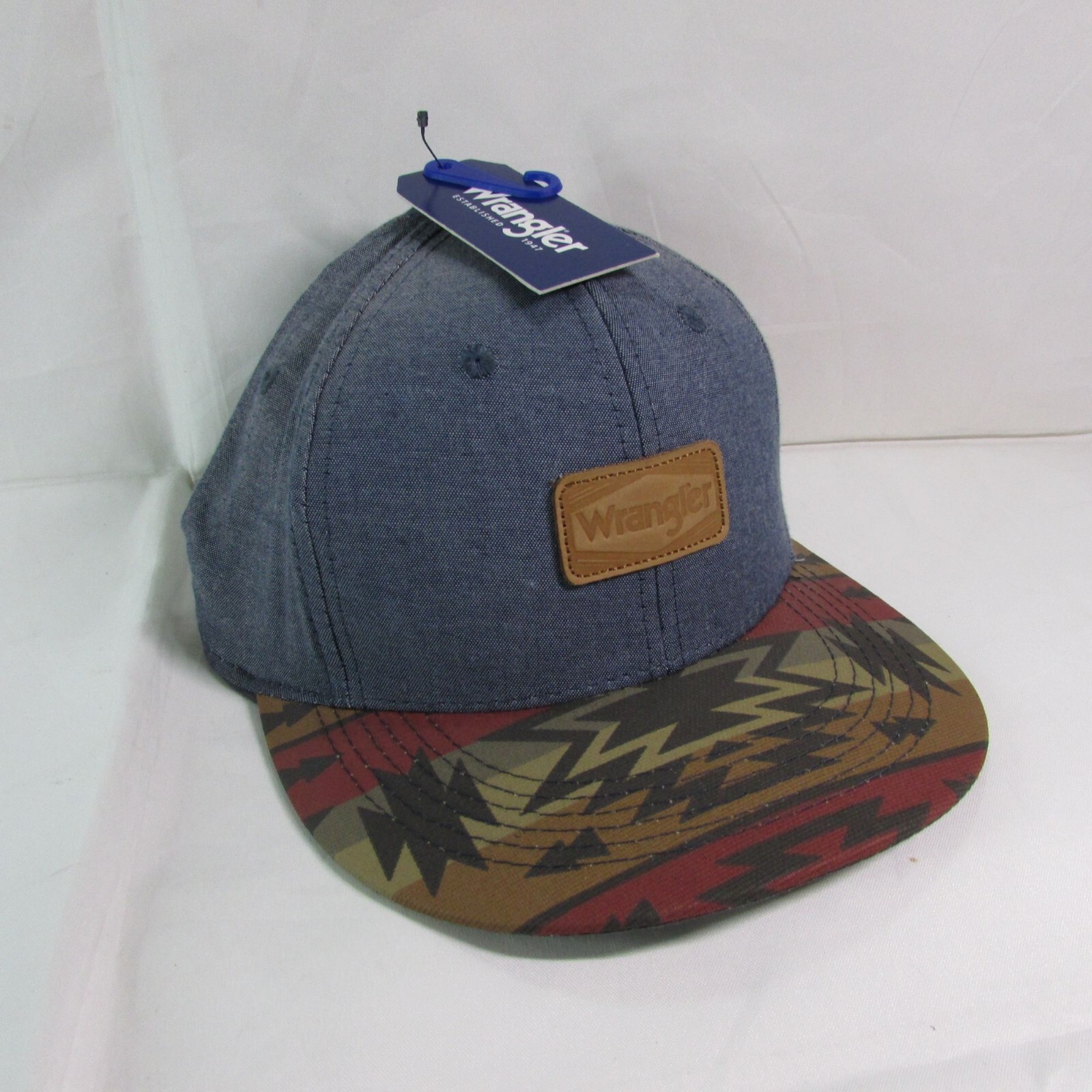 Wrangler Southwest Aztec Visor Adjustable Snapback Cap Hat Navy WRA-MS19