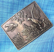 Ducks Belt Buckle Nature Waterfowl Wildlife Birds Hunter Sportsman Vtg .DBD845