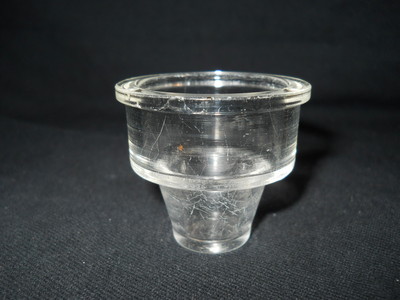 EG&G PARC Princeton Research K0264 Glass Specimen Cell Bottom, G0057, Chipped