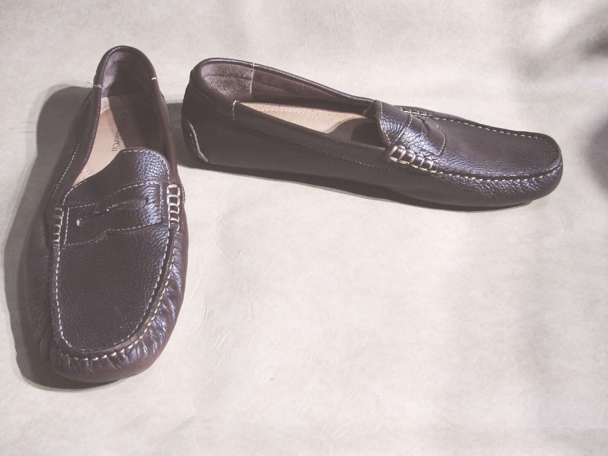 Bass Men\'s Dark Brown Leather Penny Driving Loafers Classic Mens Honey Brown Larson Penny Loafers GH Bass  main image 2