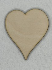 Custom Laser Cut Unfinished Heart Shape Wood Cutouts