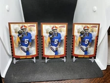 Lot (x3) 2022 Bowman University Bowman '03 Emory Jones #2KB-6 Florida Gators