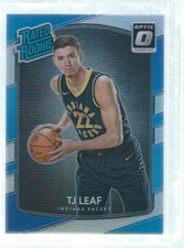TJ LEAF 2017-18 PANINI DONRUSS OPTIC SILVER HOLO PRIZMS RC #183
