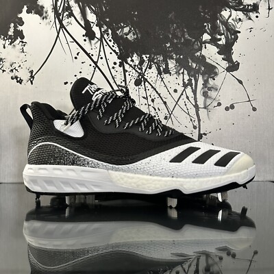 Adidas Icon 5 Baseball Cleats Mens Size 12.5 G28249 Black White Oreo Boost