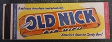vtg matchbook MATCHCOVER Old Nick Candy Bar Full Length ad