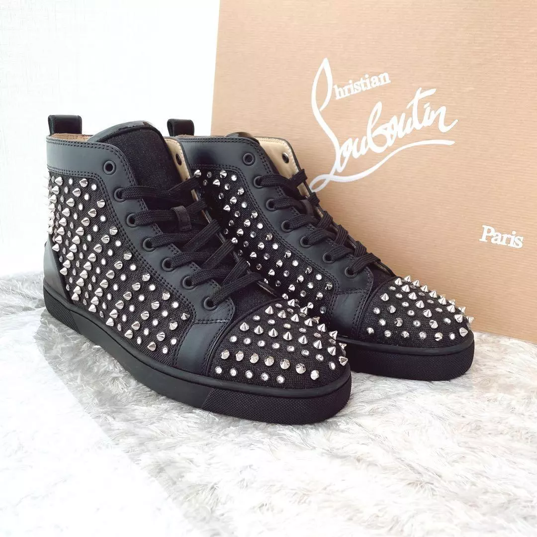 liv Behandling Redaktør Christian Louboutin High Cut Sneakers Shoes Crystal Studs Extreme EU Size  40.5 | eBay