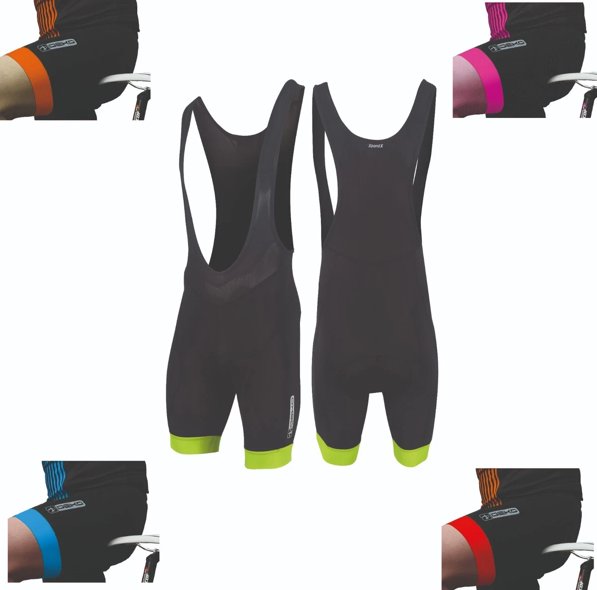 Pantaloncini Imbottiti Da Ciclismo Uomo HEEPDD – Fondello Integrato, Vita Alta A Compressione, Asciugatura Rapida, Per Bici Da Strada E MTB
