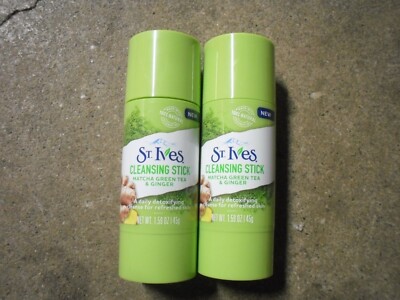 2 X 1.59 oz St. Ives Detox Me Daily Cleansing Stick, Matcha Green Tea & Ginger 