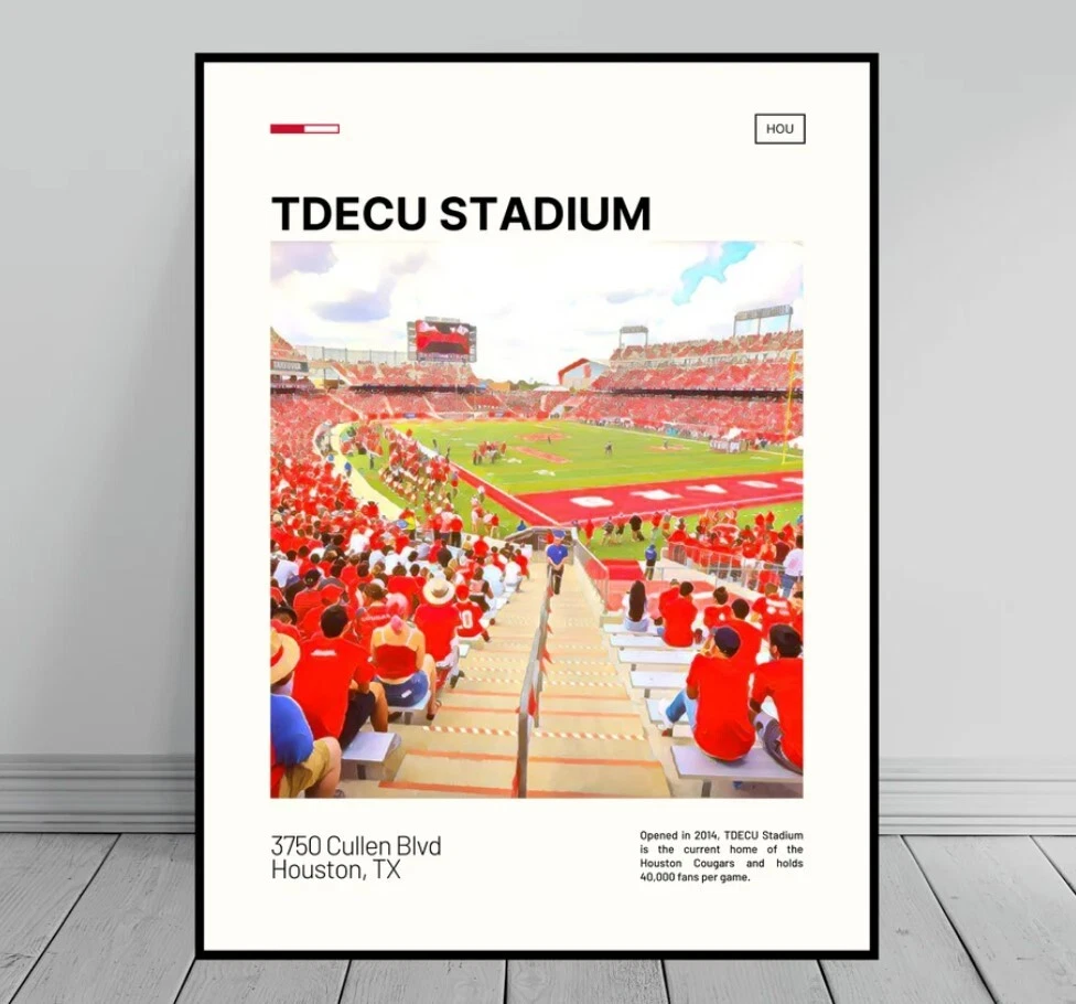 TDECU Stadium Print | Houston Cougars Poster