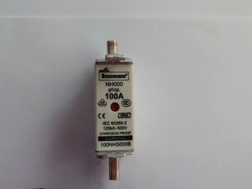 100NHG000B 100A SIZE 000 gG HRC BLADE FUSE LINK BUSSMANN - 第 1/2 張圖片