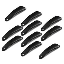 XMHF 4 Inches Shoes Horn Small Black Plastic Fit Your Heel Children Shoes Horn