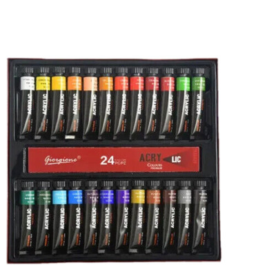 Hochwertige New Style Giorgione 24 Farben 12ml Aluminium Tuben Acrylfarbe Set