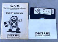 1982 Tronix SAM Software Automatic Mouth Apple II Disk  Owners Manual Don't Ask