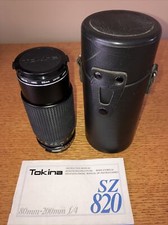 Tokina SZ 820 Lens w/Manual  Hard-Sided Case