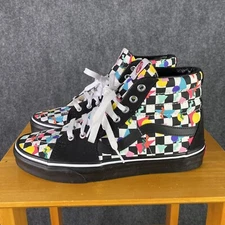Vans Sk8 Hi Floral Checkered Mens Skate Shoes 8.5 Suede Canvas Sneakers Confetti