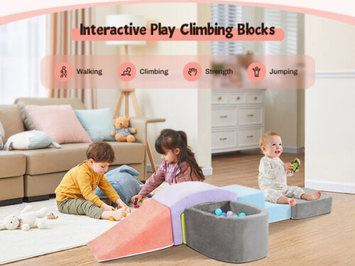 Colorful Foam Climbing Blocks Set for Toddlers Foam Building Blocks Indoor Toy - Picture 6 of 6