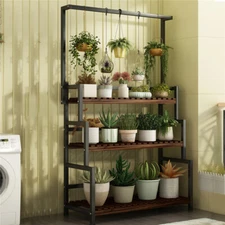 Metal Plant Stand 3-Tier Rack Flower Pot Shelf Garden Indoor Outdoor Display USA