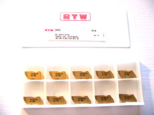 New 10 Pcs - PR-3031R Grade RC706 Coated Top Notch Grooving Inserts RTW ...
