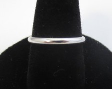 SIZE 10 14KT WHITE GOLD EP UNISEX 2MM SMOOTH WEDDING RING