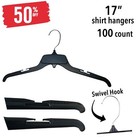 Black Clothes Hangers shirts/suits/dresses 100 pieces (IT#18)