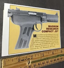 1995 MAGNUM RESEARCH Compact 22 Pistol PRINT AD #41228