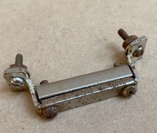 LUDWIG 20s 30s Vtg Snare Drum BUTT PLATE Part Nickel 2-Point Basic 1 7/8" Holes