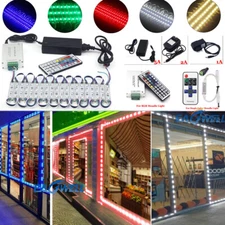 10ft~200FT 5050 SMD 3 LED Module Club Bar STORE FRONT Window Light Sign Lamp Kit