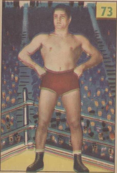 1955-56 Parkhurst Wrestling - Larry Kasaboski #73 - 1 of 1