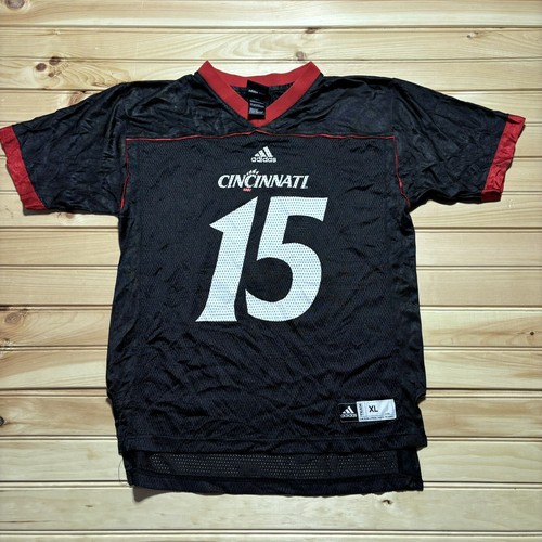 Adidas Cincinnati Bearcats College Football Jersey #15 Youth Size XL Black