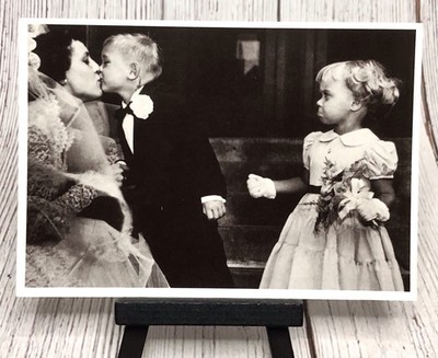 Hands Off He's Mine Bride Kissing Ring Bearer Jealous Flower Girl Postcard