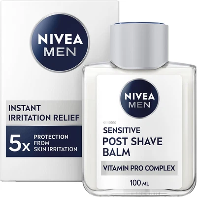 BRANDED NIVEA MEN Sensitive Post Shave Balm 100ml 0% Alcohol with Chamomile and Vitamin
