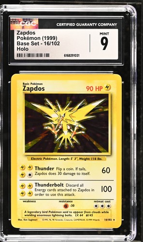 Zapdos graded CGC 9 for sale on eBay