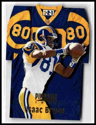 1996 Pinnacle #3 Isaac Bruce 3-2-1 (Die Cut Jerseys)